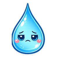 Mascota de hidrataci&oacute;n preocupada