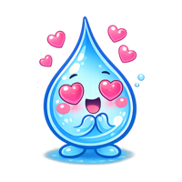 Mascota de hidrataci&oacute;n enamorada