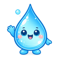 Mascota de hidrataci&oacute;n feliz