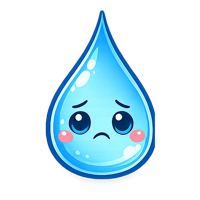 Mascota de hidrataci&oacute;n triste